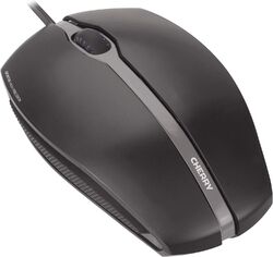 CHERRY GENTIX Corded Optical Mouse, kabelgebundene Maus mit 3 Tasten und hochauf