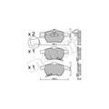 1x ORIGINAL® Metelli 22-0118-1 Bremsbelagsatz, Scheibenbremse Vorne, inkl.