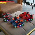 Kinder Spiderman Schuhe LED Licht Up Sneakers Jungen Mädchen Blinkende Trainer