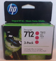 HP 3ED78A 712 Tintenpatronen 3-Pack Magenta 3x29ml Designjet T210 T630 01/2024