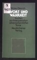 Wort und Wahrheit : Studien zur Interpretation alttestamentl. Texte. Dietrich, W