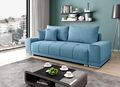 FURNIX Sofa MUSCHIO 3-Sitzer Schlafsofa mit Schlaffunktion Bettkasten Couch AL14