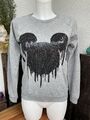 Colours of the world Damen Pullover Sweatshirt Disney Mickey Mouse Pailletten