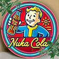 Blechschild Fallout Nuka Cola Boy rund   20  cm neu