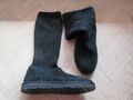 UGG Boots schwarz Strick  Stiefeletten Lammfell 42