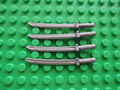 Lego 4 x Waffe Ninjago Schwert Katana 21459 30173 flat silber grau 