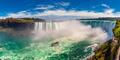 Panorama der kanadischen Seitenansicht der Niagarafälle, der Horseshoe Falls und