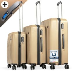 Kofferset 3 teilig Hartschale Reisekoffer Set Trolley inkl. Kofferwaage leicht