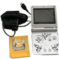 Nintendo Game Boy Advance SP Tribal Limited Edition Silber - Pokémon Spiel Inkl.