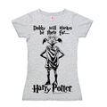 Harry Potter: Hauself - Dobby Will Always Be Damen T-Shirt, grau - LOGOSHIRT