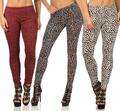 Damen Leoparden Leggings Hose Strechy Animal Print Tierdruck Leo Gr. S M L XL