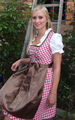 NEU süßes Dirndl,3 tlg.Set,Kleid,Bluse,Schürze,pink braun, Gr.36.38.40