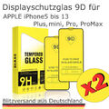 2x Displayschutzfolie  für iPhone Panzerfolie Schutzglas Schutzfolie Hartglas