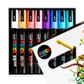 Uni-Ball POSCA PC-5M Farbmarker Kunststifte - Nebel 8er Set Stifte in Geschenkbox