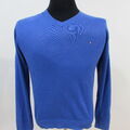 Tommy Hilfiger Herren V Baumwolle Pullover Blau V Brustumfang 44/46 UK XL Sku 7549