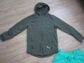 Sweatjacke Hoodie Sportjacke PUMA Gr. S Dunkelgrün Baumwollmischung