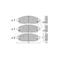 1x ORIGINAL® Metelli 22-0719-0 Bremsbelagsatz, Scheibenbremse Vorne, inkl.