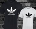 Cannabis Herren T-Shirt schwarz weiß lustig Weed Addicted Swag