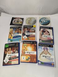 9 x Sony Playstation 2 Singstar Spiele Bundle Sammlung Konvolut Set PS2