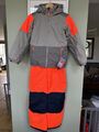 Helly Hansen Rider 2.0 Skijacke Trägerhose Salopette Set 128/8 grau neon orange