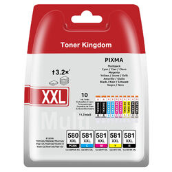 XXL-Patronen ersetzten Canon PGI-580 BK CLI-581 XL C M Y PB fotoblau Foto blau