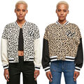 Urban Classics Ladies AOP Oversized College Sweat Jacket Damen Jacke Leopard