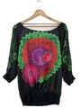 DESIGUAL Tunikabluse Damen Gr. DE 36 schwarz Casual-Look