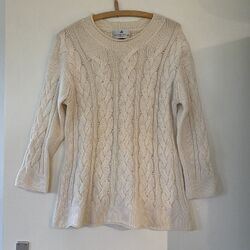 iris von arnim, Kaschmir Pullover mit Zopfmuster, beige, Größe S