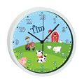 Kinder Wanduhr mit (Wunsch) Namen  Kinderzimmer Uhr geräuscharm Geschenk Bauernh