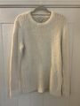 Damen Reiss Medium Iris Pullover - Elfenbein gerippt flauschig Rundhals L/Ärmel Sweater