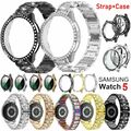 Bling Edelstahl Armband/PC Hülle Für Samsung Galaxy Smart Watch 5 4 40mm 44mm