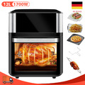 1700W 12L Heißluftfritteuse Fritteuse Heißluft Friteuse Digitale Edelstahl XXL