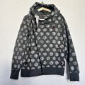 Naketano Gr S Hoodie Kapuzen Pullover Sweatshirt Shirt Grau 36 Punkt Damen