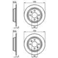 2X BOSCH BREMSSCHEIBEN Ø258mm HINTEN PASSEND FÜR SAAB 900 9000