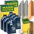 MANN INSPEKTIONSPAKET passend für BMW 5er E60 E61 163+177PS+6L ORIGINAL 5W-30 ÖL