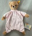 Steiff Schlaf Gut Bär Schmusetuch rosa 30 cm NEU Kuscheltuch Kuschelbär Original