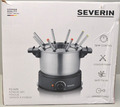 Severin Fondue FO 2470 Edelstahl mit 8 farblich markierten Gabeln 1500W Neu