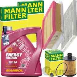 MANN INSPEKTIONSPAKET+MANNOL 5W-30 MOTORÖL passend für 1.3 CDTI OPEL CORSA D