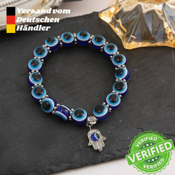 Armband mit Anhänger Perlen Armband türkisches Auge böser Blick Nazar Evil Eye