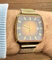 Edox Vintage New Era 70“ Block TV Autom. Kalend. ETA2783 Gold Fill. RAR Fast NOS