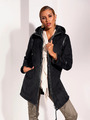 Heine Damen Lederimitatjacke in Lammfell-Optik Gr. 42 "schwarz" UVP:199€ 3.182