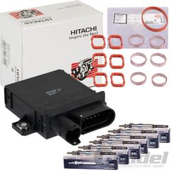 HITACHI STEUERGERÄT+BERU GLÜHKERZEN+DICHTUNGEN passend für BMW E90 E60 25d-35d