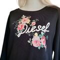 DIESEL Damen Sweatshirt Sweatpullover Schwarz Gr.M