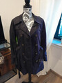 s.Oliver Damen Jacke Anorak Kurzmantel Gr 36 Trenchcoat Baumwolle Blau