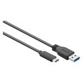 goobay USB C/USB 3.0 A Kabel 1,0 m schwarz, 1 St.