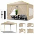 Pavillon 3x3m Pop up Faltpavillon Wasserdicht Gartenzelt Partyzelt UV Pavillion