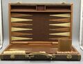 Vintage Backgammon Spiel Reise Koffer Tasche Kompakt