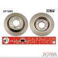 2x TRW DF1669 Bremsscheibe für Saab 9000 900 I AC4 AM4