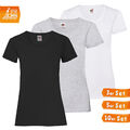 3er 5er 10er Sparpack Fruit of the Loom Valueweight T Girls T-Shirt Girly DAMEN