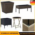 Poly Rattan Balkontisch Beistelltisch Gartentisch Gartenmöbel Braun/Grau/Schwarz